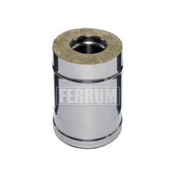 Дымоход-Сэндвич Ferrum 0,25 м (430/0,5 мм) Ø 300х400