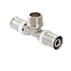 Тройник пресс 26 х 3/4" х 26 НР Valtec