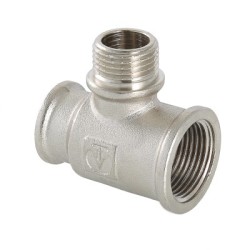 Тройник VALTEC, с переходом на нар. р. 3/4"х1/2"х3/4" вн.-нар.-вн.