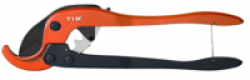 Ножницы для резки м/п  и полимерной трубы, черно-оранжевый, Ø 16-63 мм