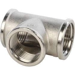 Тройник никелированный STOUT ВВ 3/4"