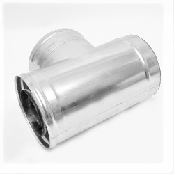 Сэндвич-тройник Ferrum 90° (430/0,8 мм + оц.) Ø 150х250