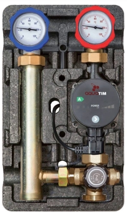 Насосная группа TIM быстрого монтажа с термостатическим смесительным клапаном