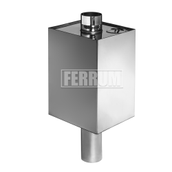 Бак Ferrum "Комфорт" (AISI 201/1.0) прямоугольный на трубе (55 л.  Ø 115)