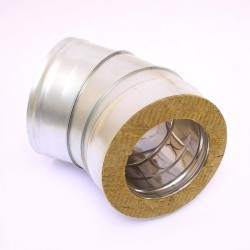 Сэндвич-колено Ferrum 135° (430/0,8 мм + нерж.) Ø115х200
